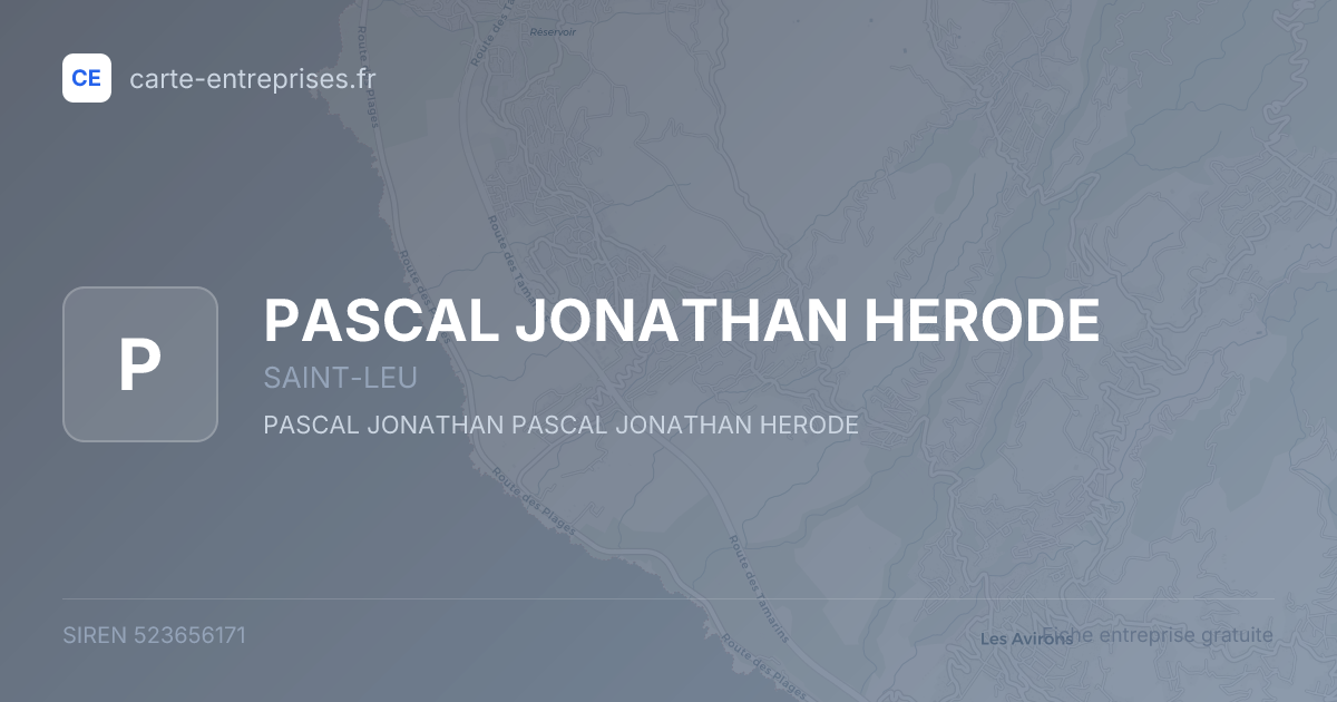 PASCAL JONATHAN HERODE — 523656171 — fiche entreprise