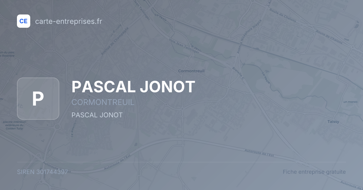 PASCAL JONOT — 301744397 — fiche entreprise