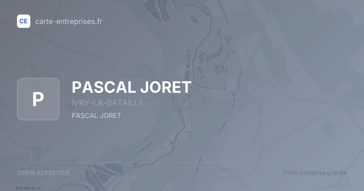 PASCAL JORET — 424387306 — fiche entreprise