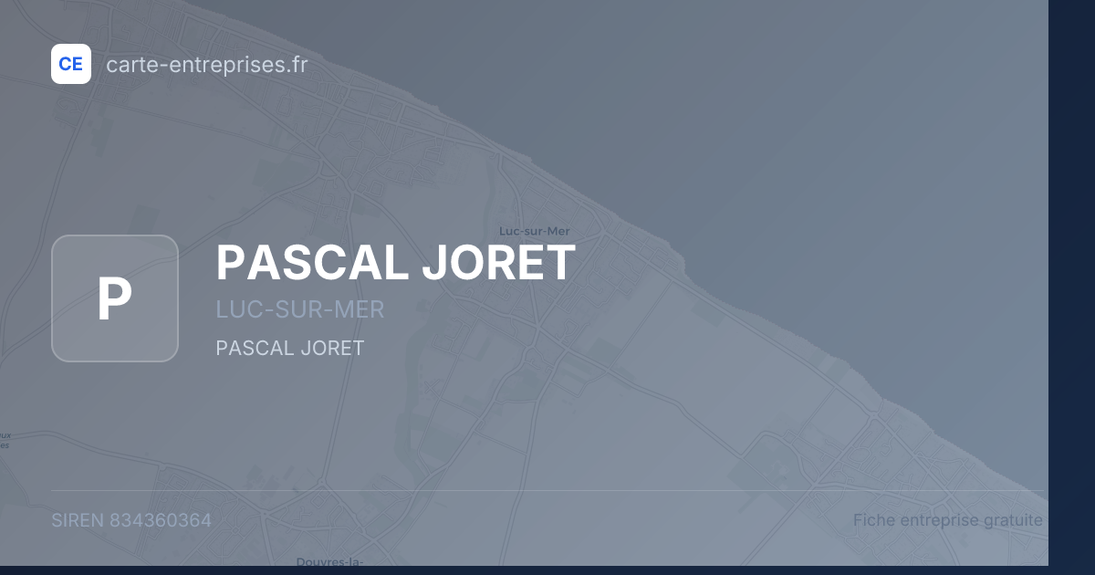 PASCAL JORET — 834360364 — fiche entreprise