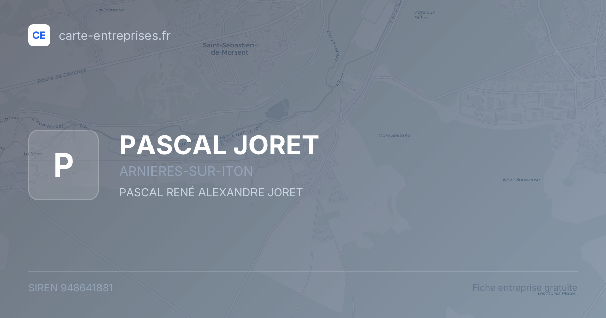 PASCAL JORET — 948641881 — fiche entreprise