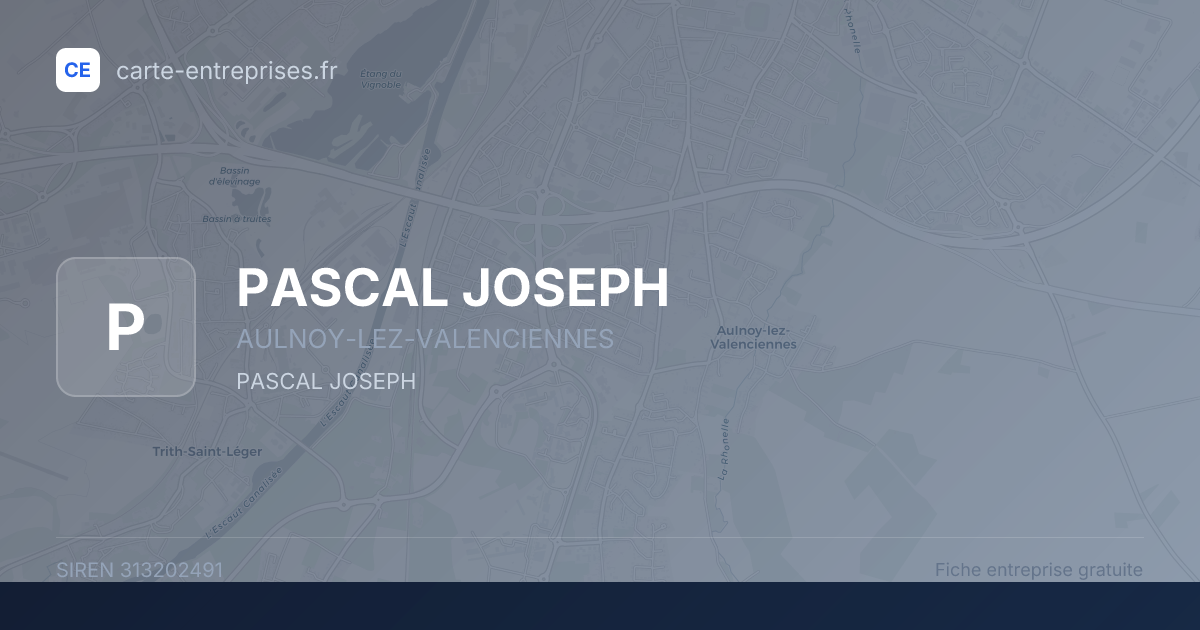 PASCAL JOSEPH — 313202491 — fiche entreprise