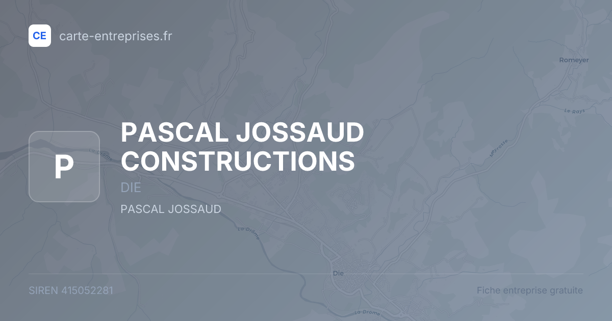 PASCAL JOSSAUD CONSTRUCTIONS — 415052281 — fiche entreprise