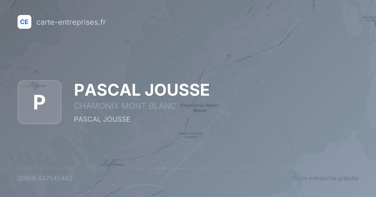 PASCAL JOUSSE — 442545463 — fiche entreprise