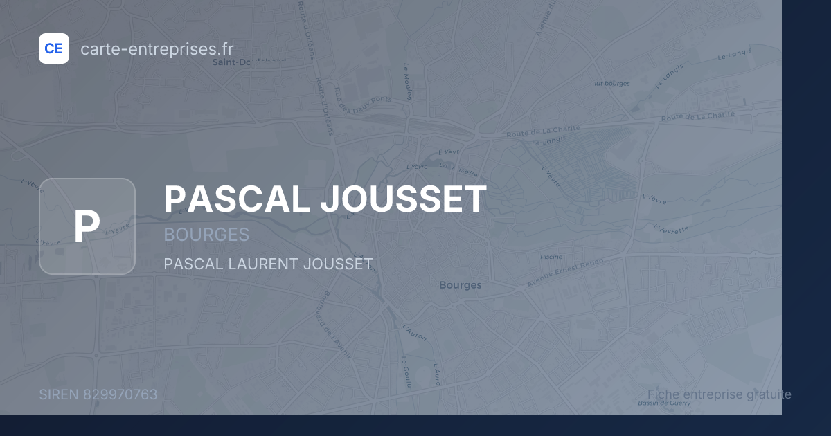 PASCAL JOUSSET — 829970763 — fiche entreprise