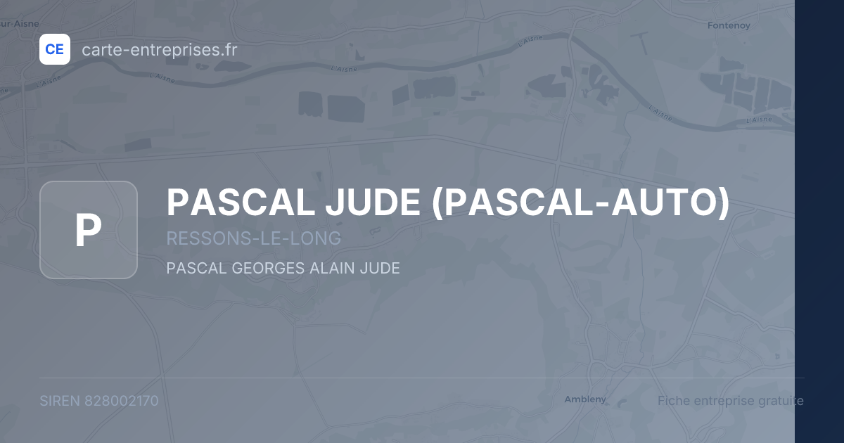 PASCAL JUDE (PASCAL-AUTO) — 828002170 — fiche entreprise