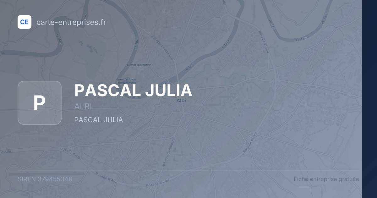 PASCAL JULIA — 379455348 — fiche entreprise