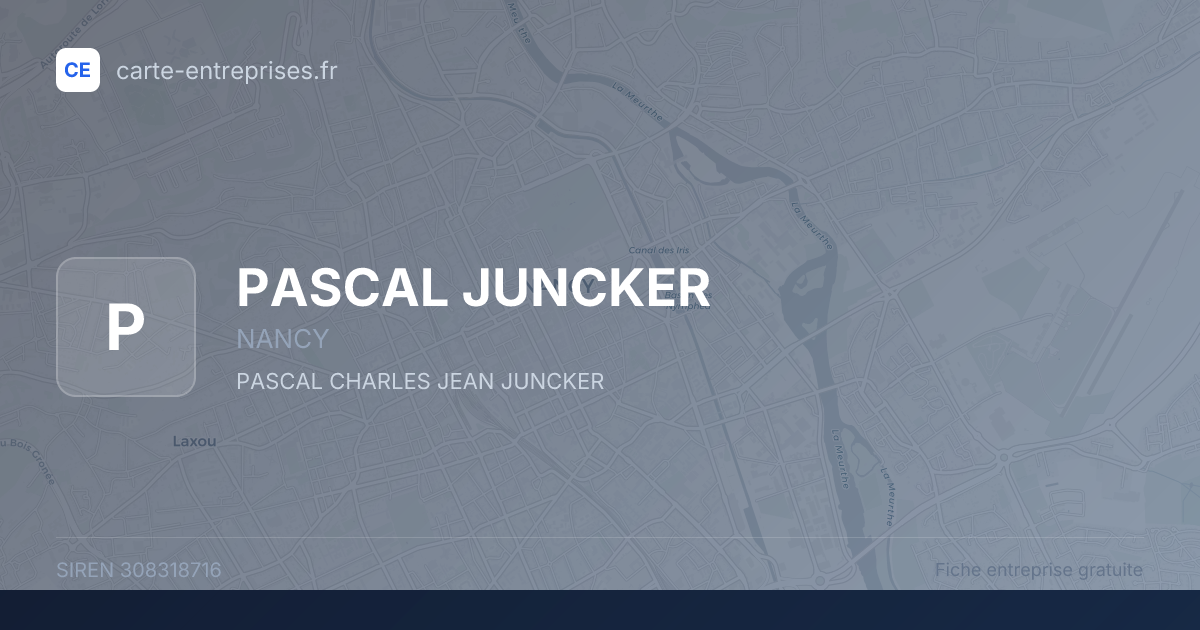 PASCAL JUNCKER — 308318716 — fiche entreprise