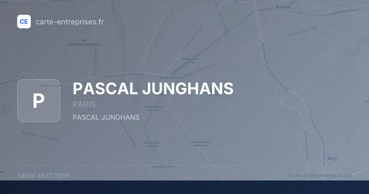 PASCAL JUNGHANS — 483321956 — fiche entreprise