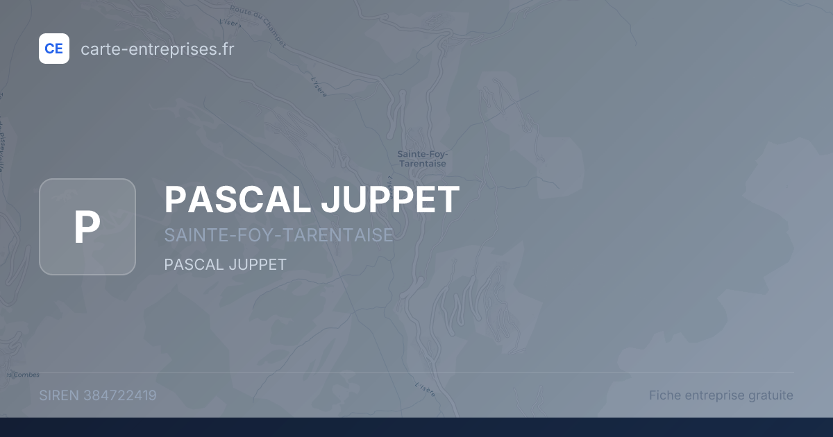 PASCAL JUPPET — 384722419 — fiche entreprise
