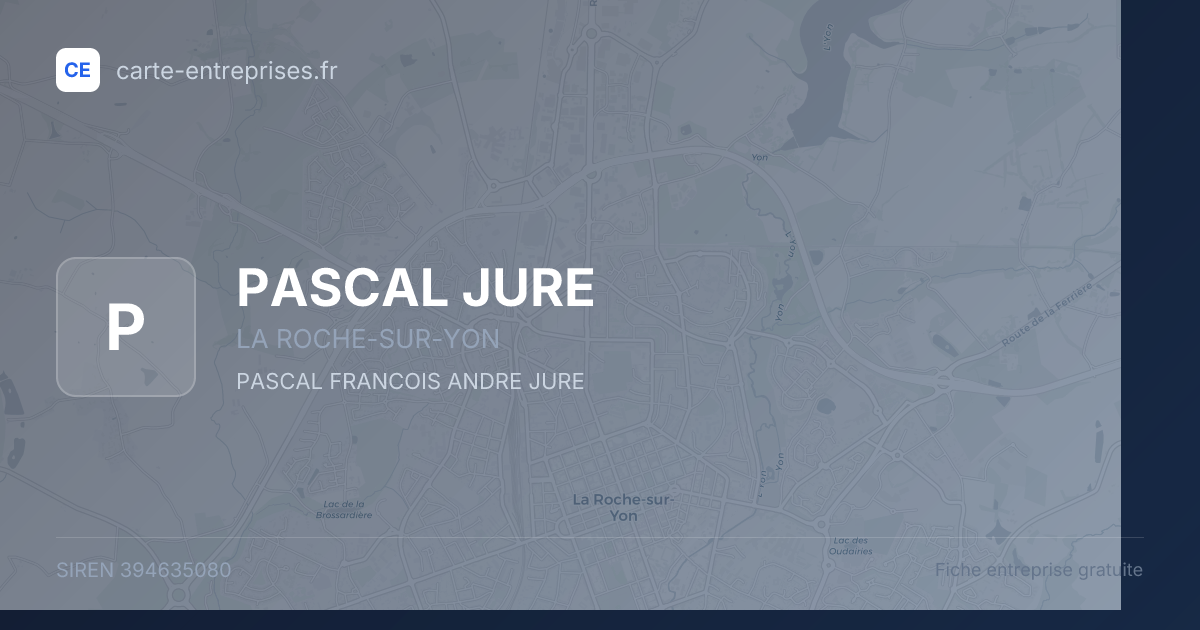 PASCAL JURE — 394635080 — fiche entreprise