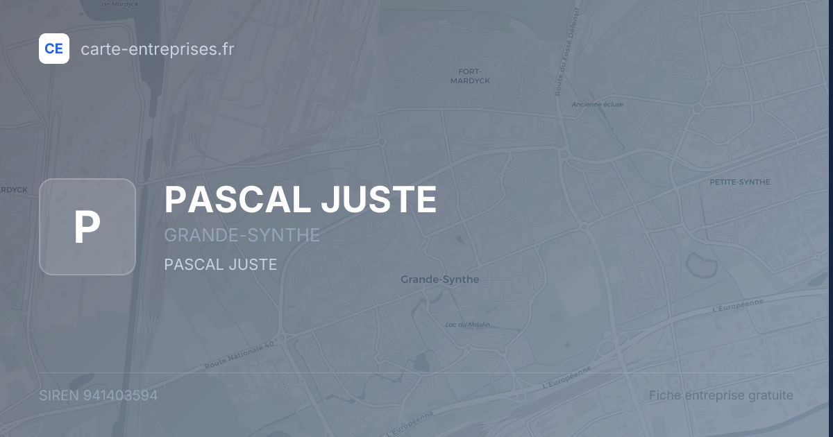 PASCAL JUSTE — 941403594 — fiche entreprise