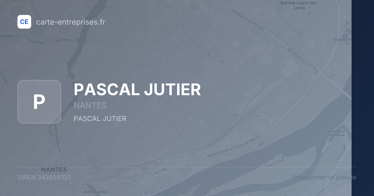 PASCAL JUTIER — 342855103 — fiche entreprise