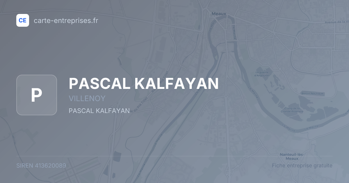 PASCAL KALFAYAN — 413620089 — fiche entreprise