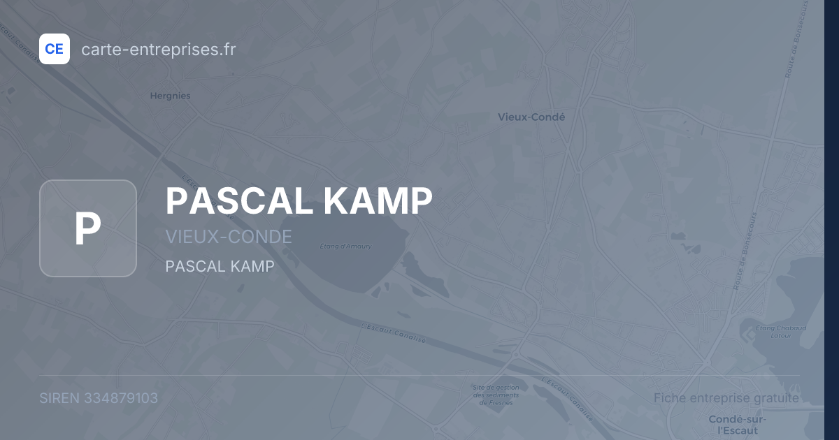 PASCAL KAMP — 334879103 — fiche entreprise