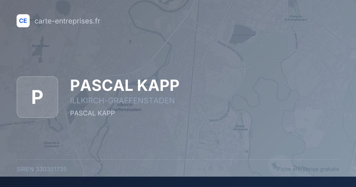 PASCAL KAPP — 330351735 — fiche entreprise
