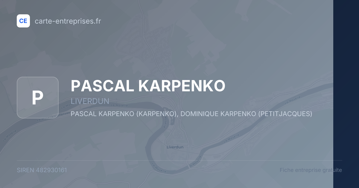 PASCAL KARPENKO — 482930161 — fiche entreprise