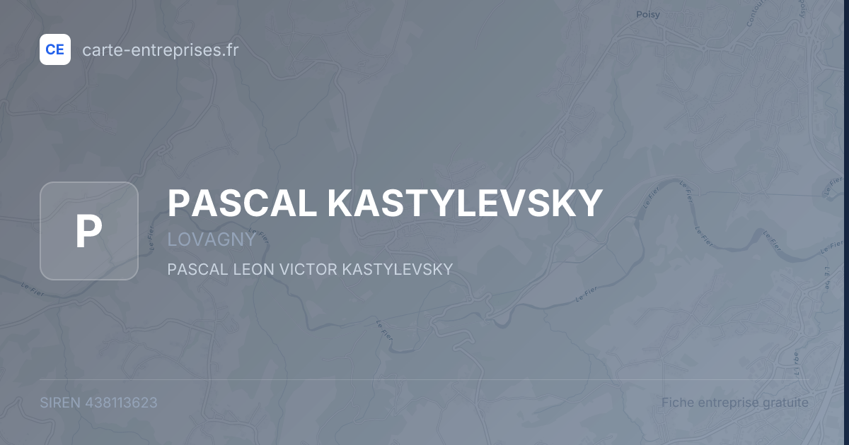 PASCAL KASTYLEVSKY — 438113623 — fiche entreprise