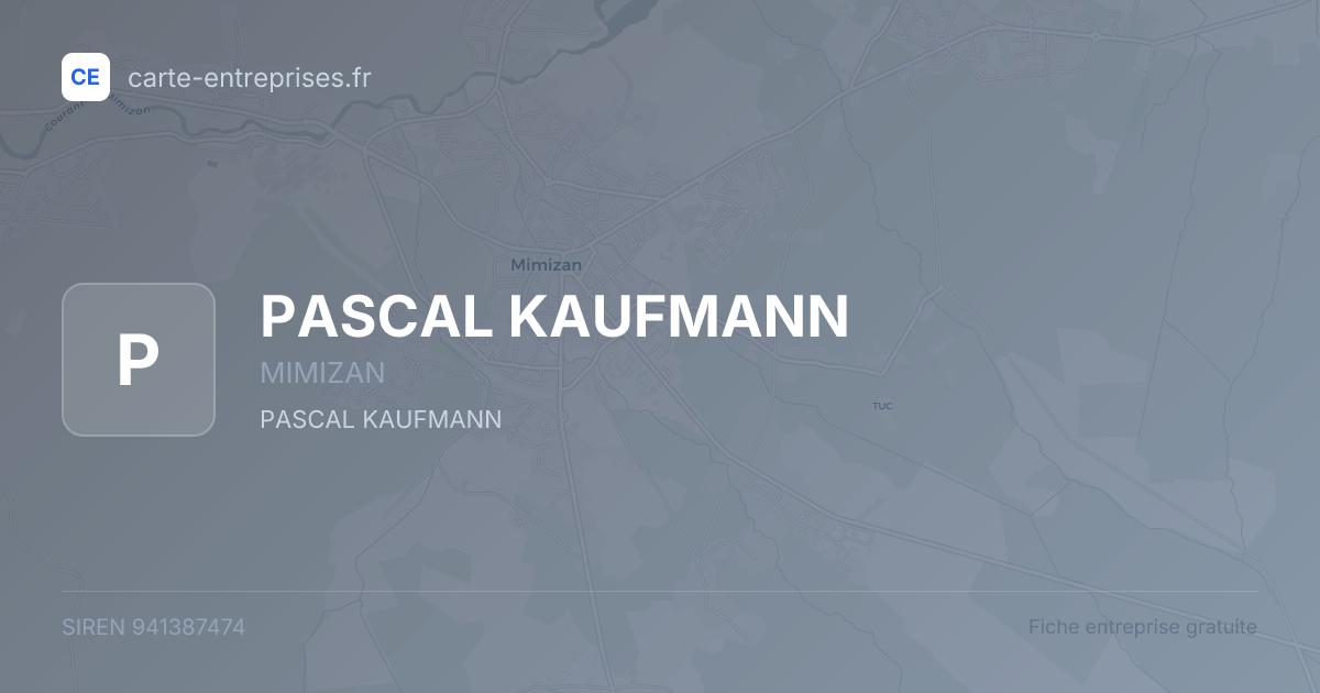 PASCAL KAUFMANN — 941387474 — fiche entreprise