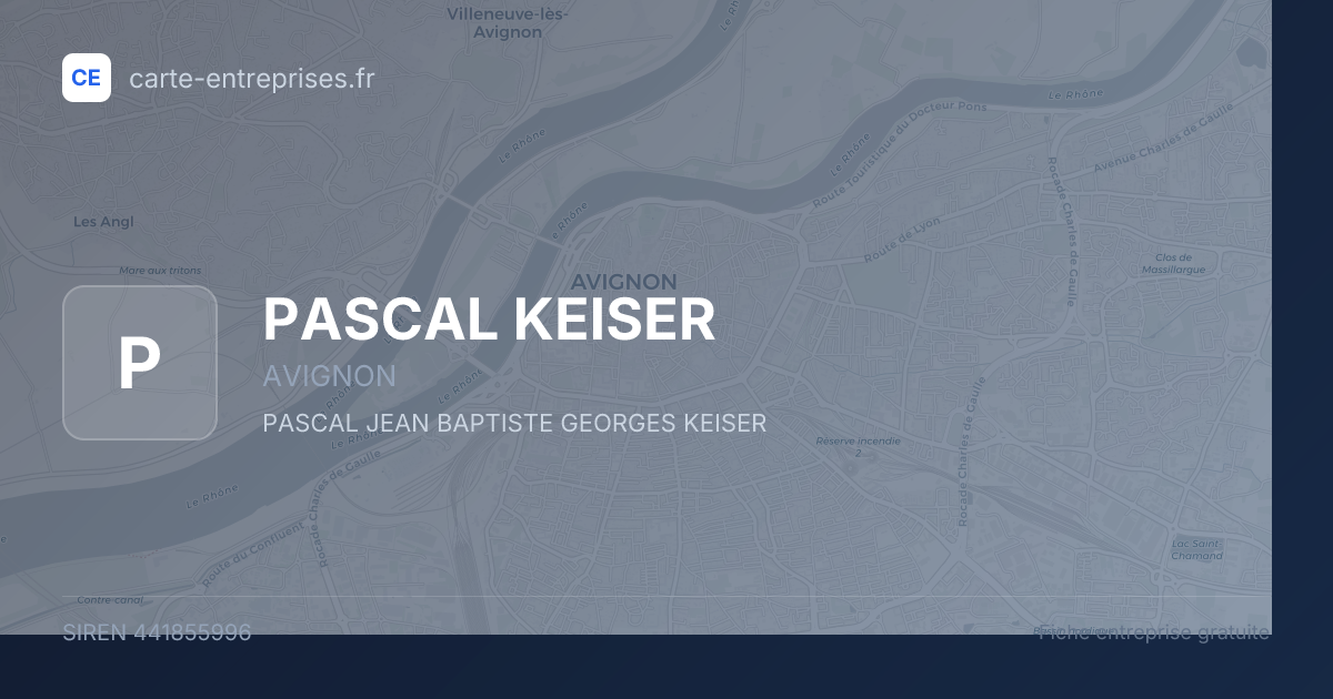 PASCAL KEISER — 441855996 — fiche entreprise