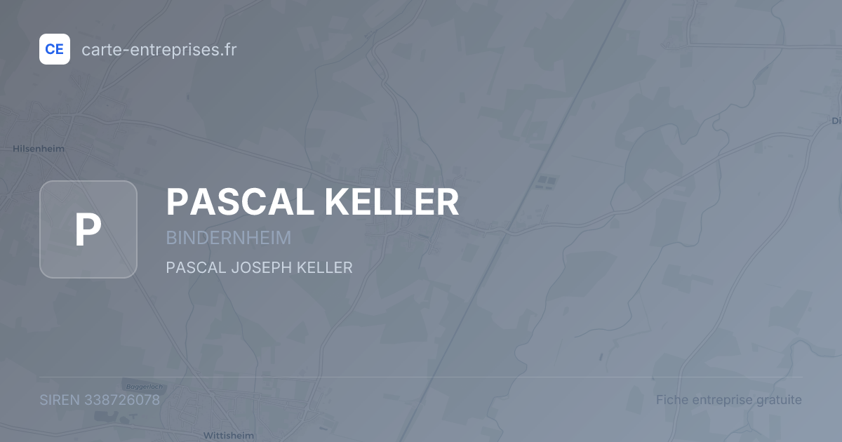 PASCAL KELLER — 338726078 — fiche entreprise