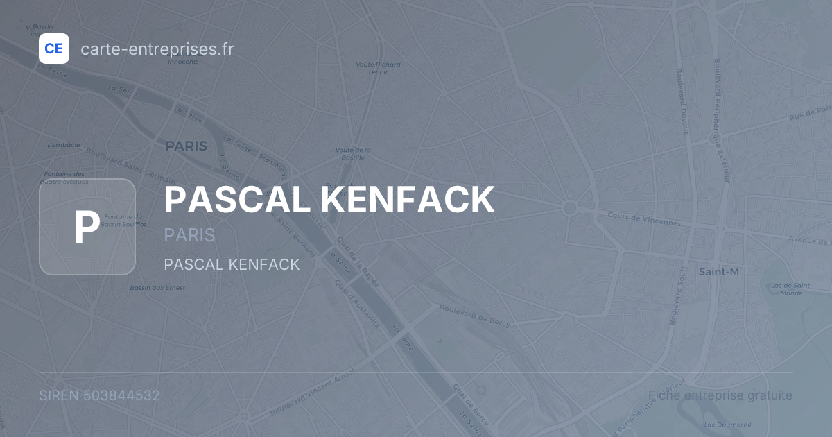PASCAL KENFACK — 503844532 — fiche entreprise