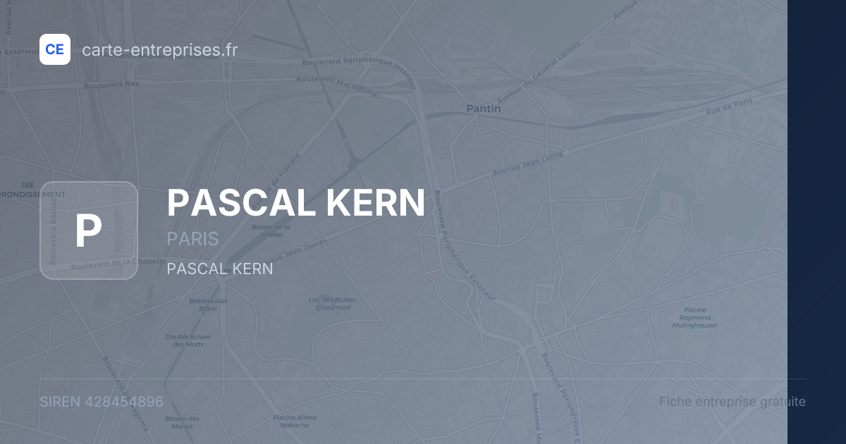 PASCAL KERN — 428454896 — fiche entreprise