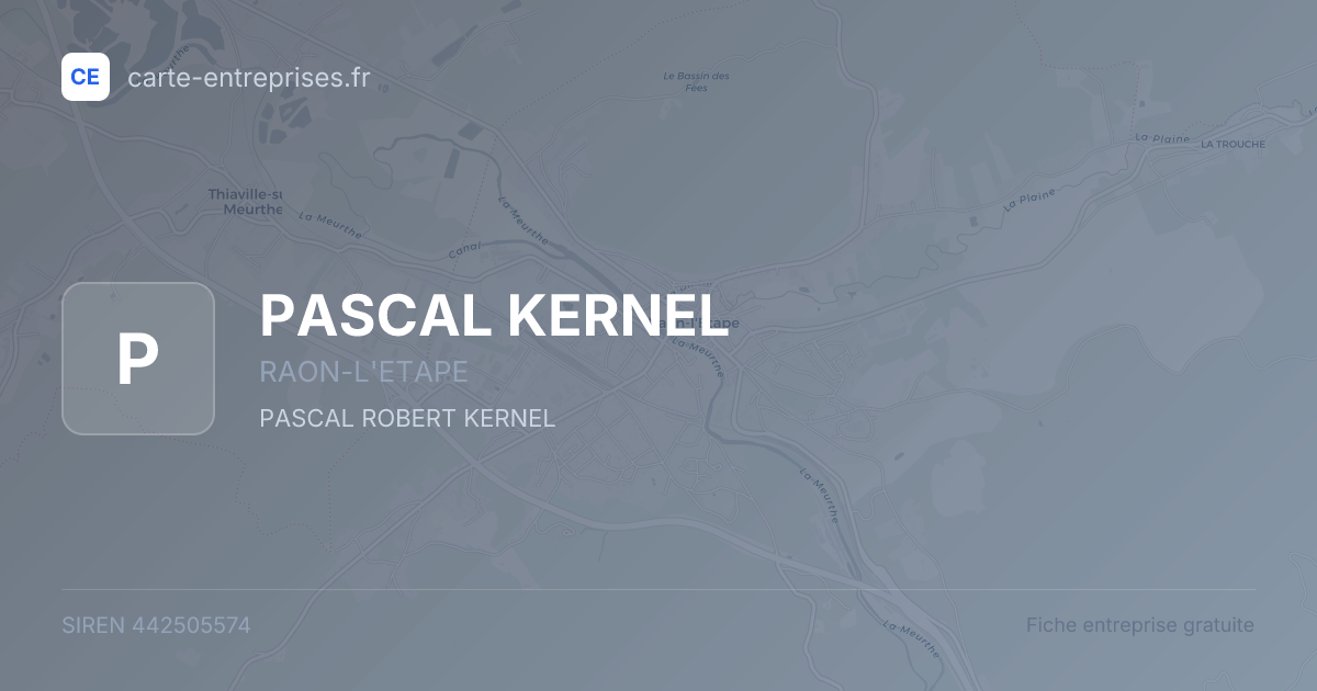 PASCAL KERNEL — 442505574 — fiche entreprise
