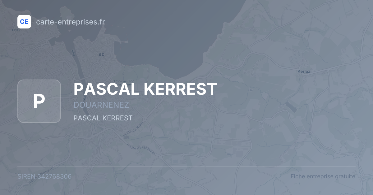 PASCAL KERREST — 342768306 — fiche entreprise