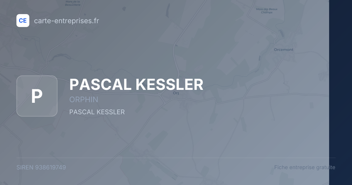 PASCAL KESSLER — 938619749 — fiche entreprise