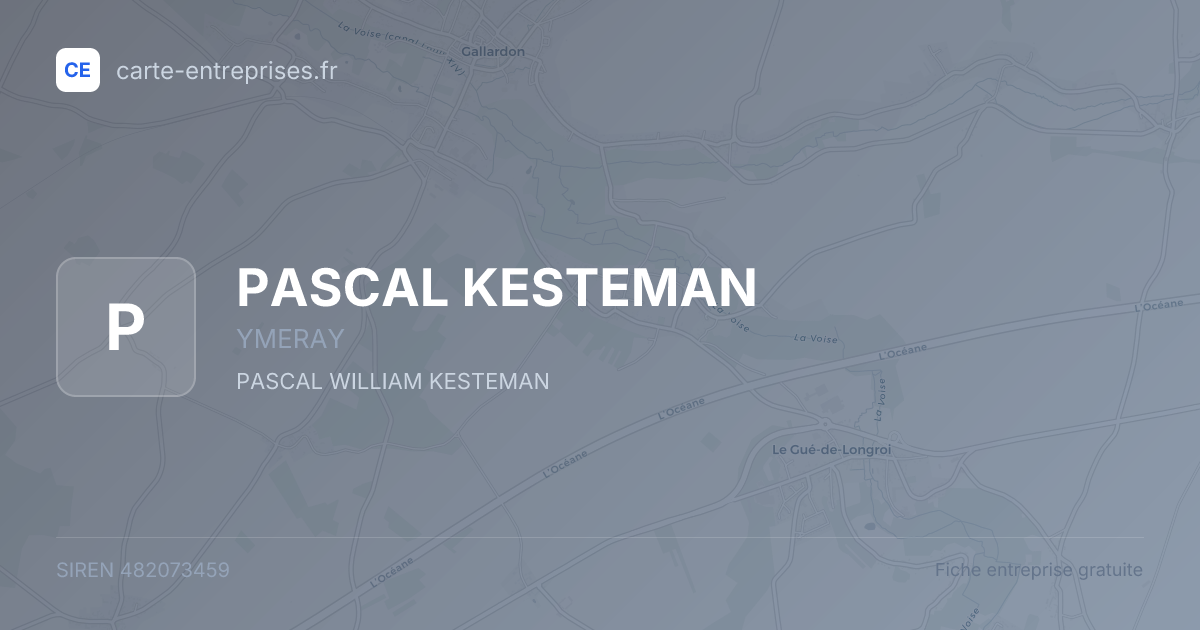 PASCAL KESTEMAN — 482073459 — fiche entreprise
