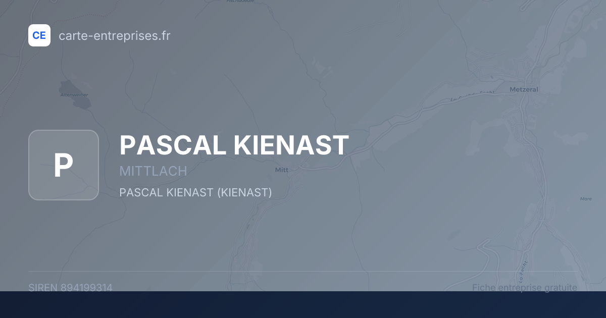 PASCAL KIENAST — 894199314 — fiche entreprise