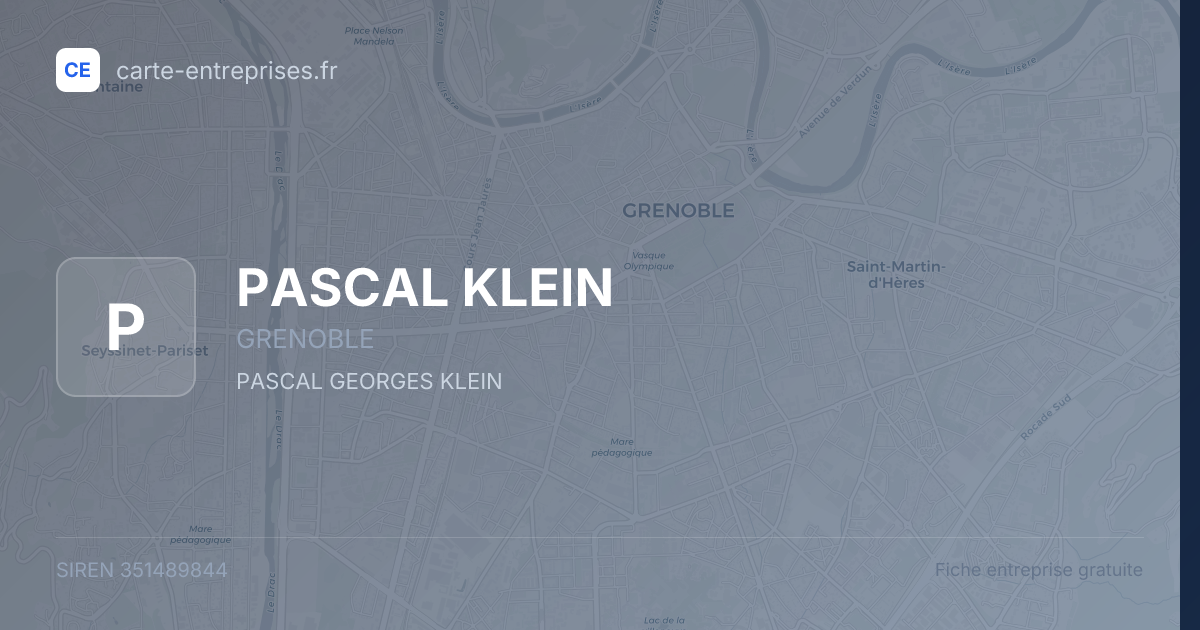 PASCAL KLEIN — 351489844 — fiche entreprise