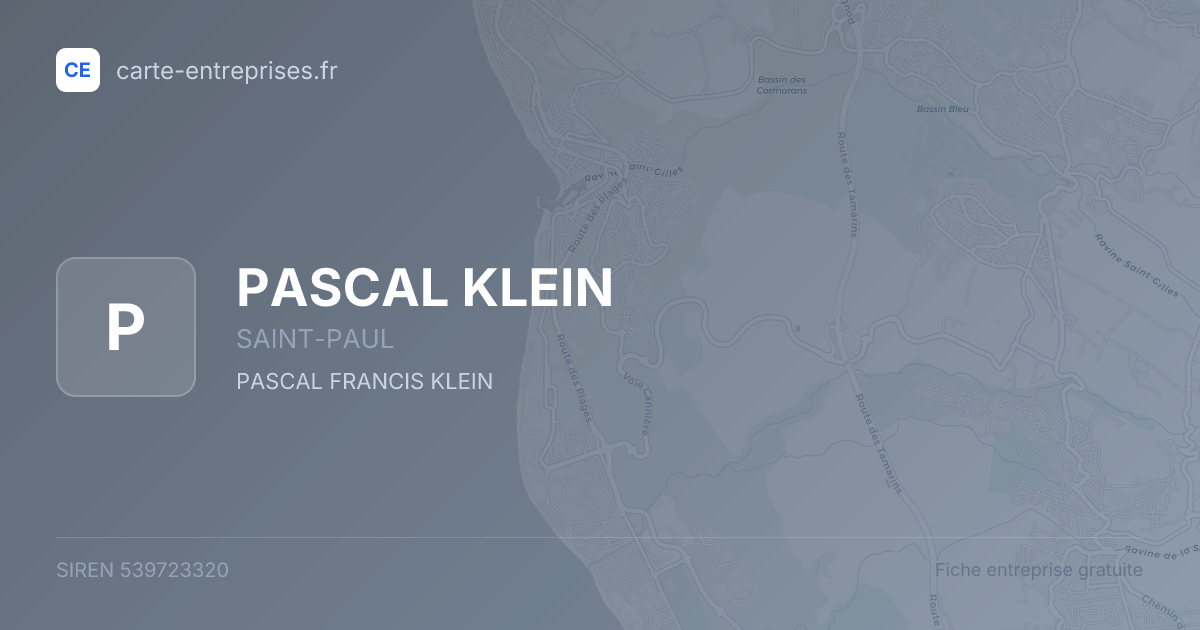 PASCAL KLEIN — 539723320 — fiche entreprise