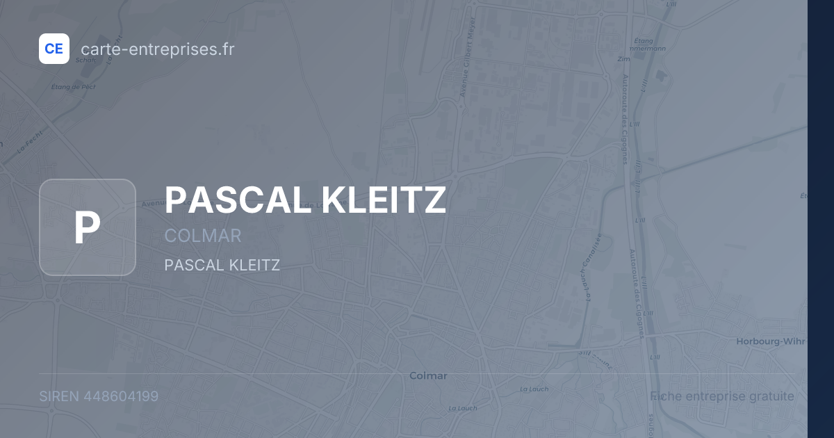 PASCAL KLEITZ — 448604199 — fiche entreprise