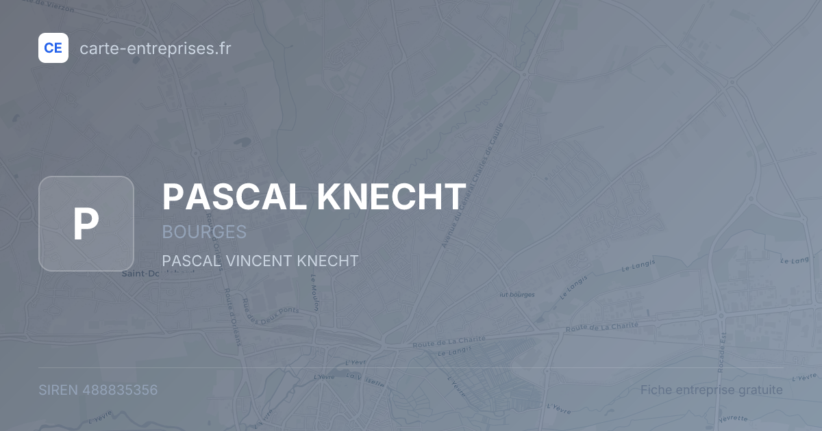 PASCAL KNECHT — 488835356 — fiche entreprise