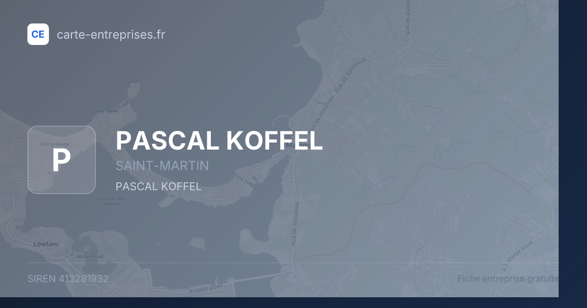 PASCAL KOFFEL — 413281932 — fiche entreprise