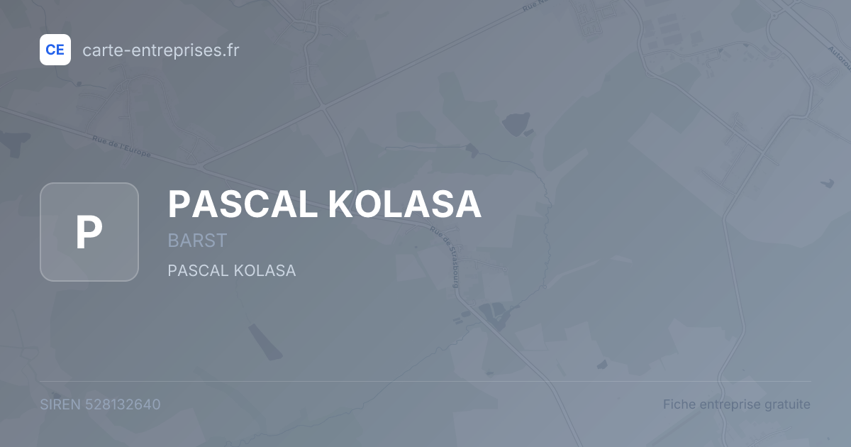 PASCAL KOLASA — 528132640 — fiche entreprise