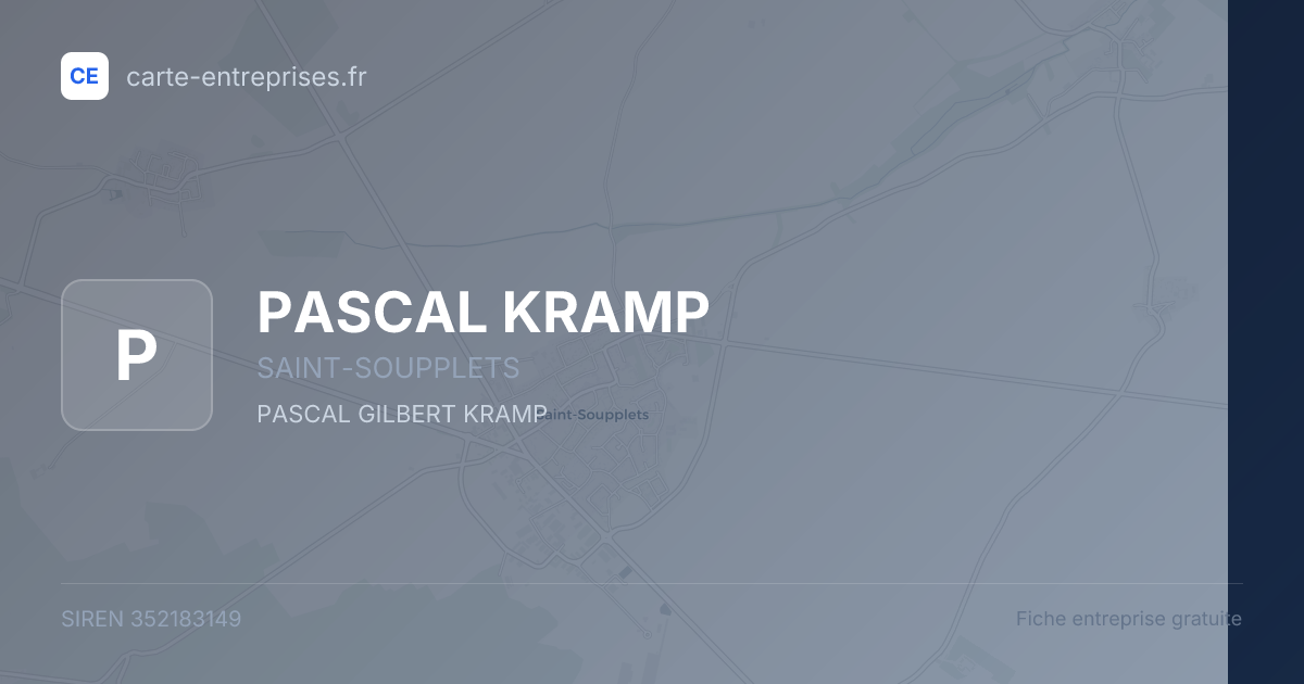 PASCAL KRAMP — 352183149 — fiche entreprise