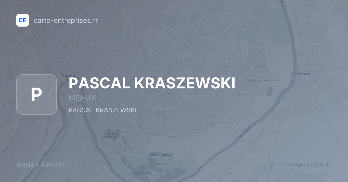 PASCAL KRASZEWSKI — 414314393 — fiche entreprise