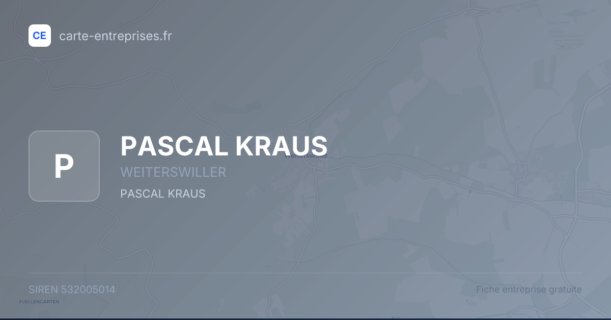 PASCAL KRAUS — 532005014 — fiche entreprise