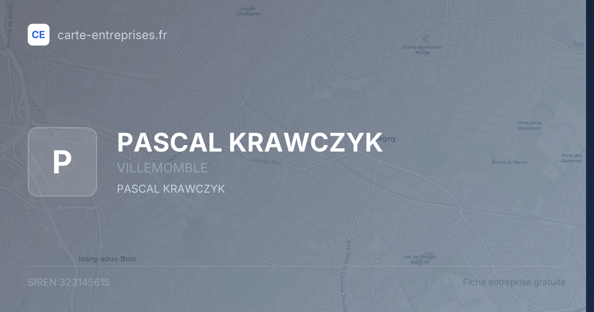 PASCAL KRAWCZYK — 323145615 — fiche entreprise