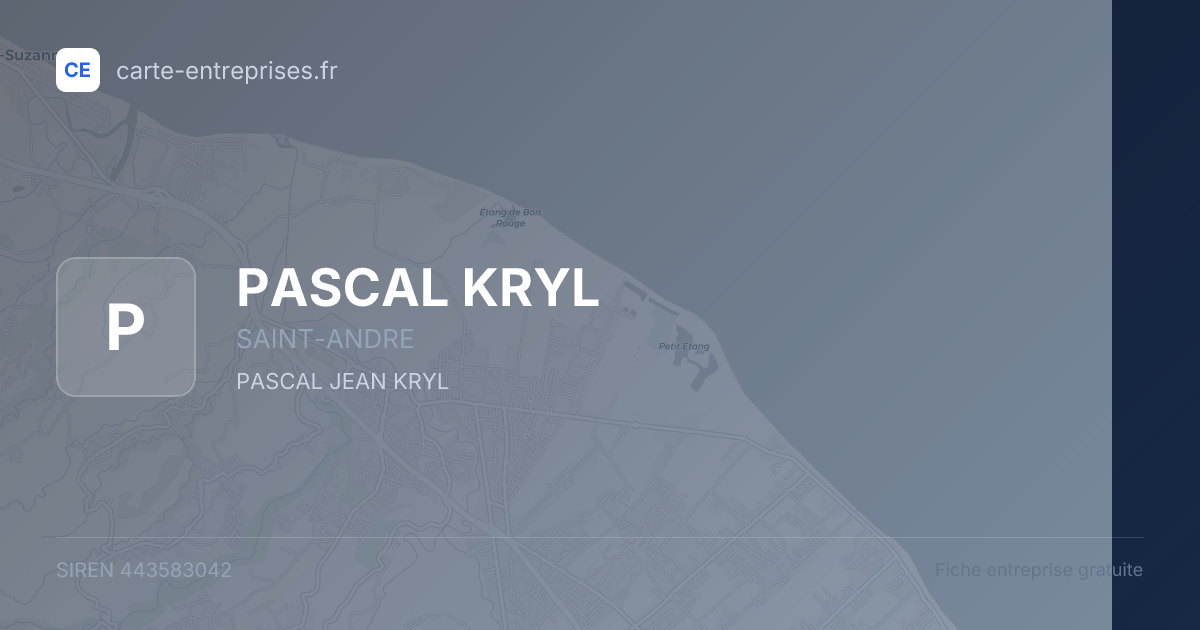 PASCAL KRYL — 443583042 — fiche entreprise