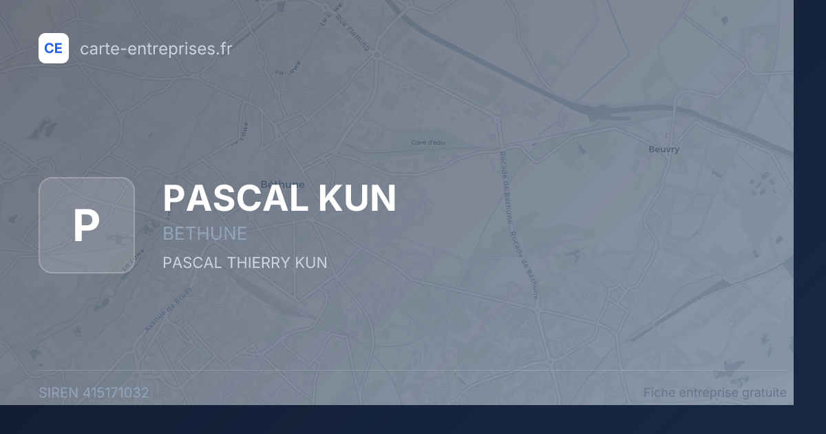 PASCAL KUN — 415171032 — fiche entreprise