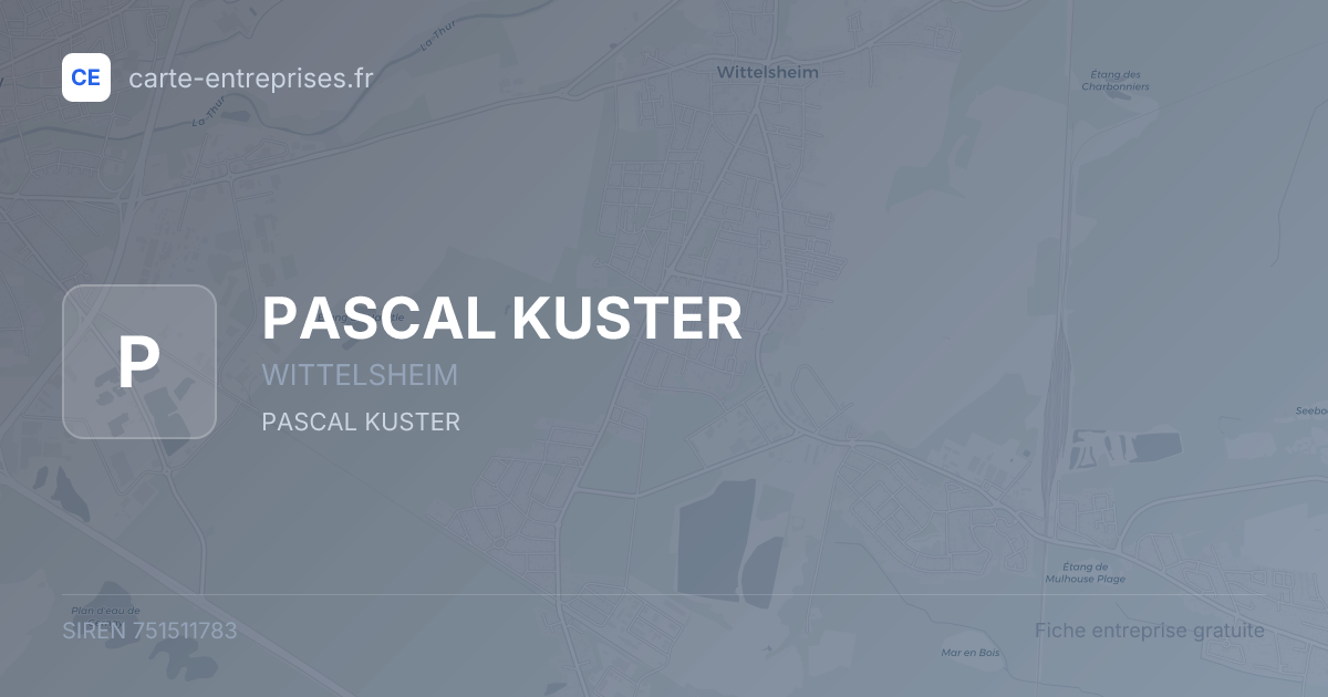PASCAL KUSTER — 751511783 — fiche entreprise