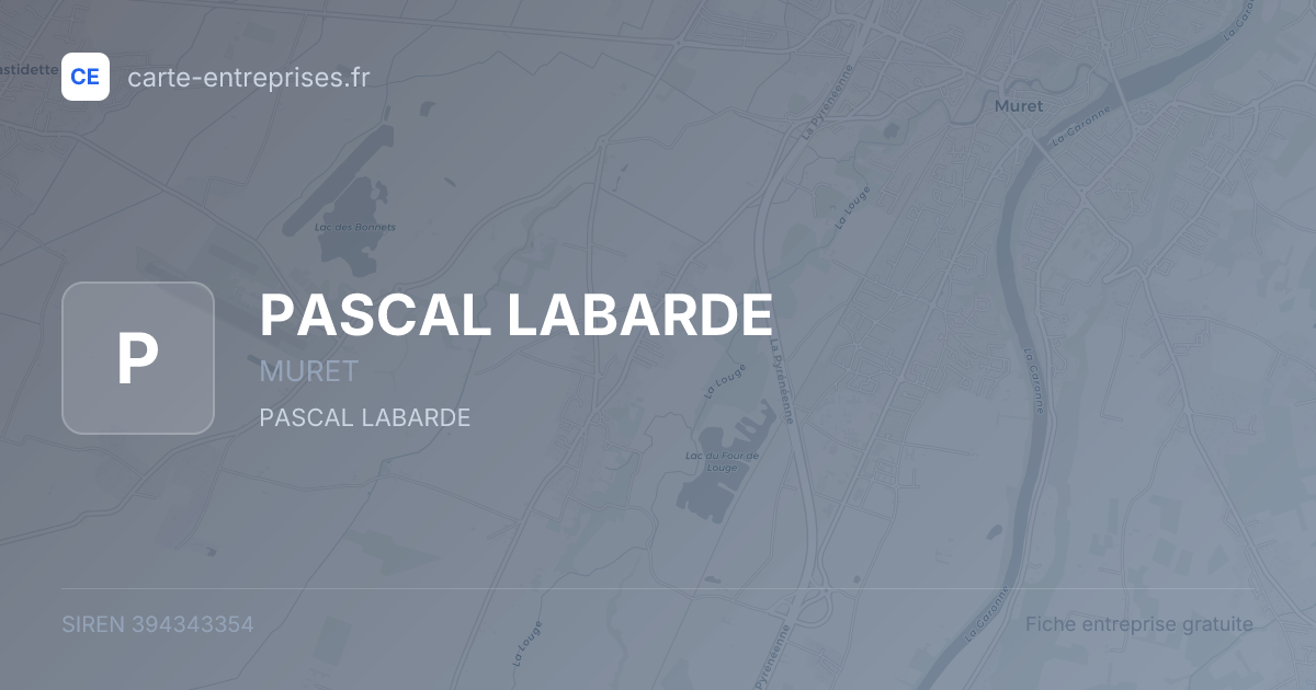PASCAL LABARDE — 394343354 — fiche entreprise