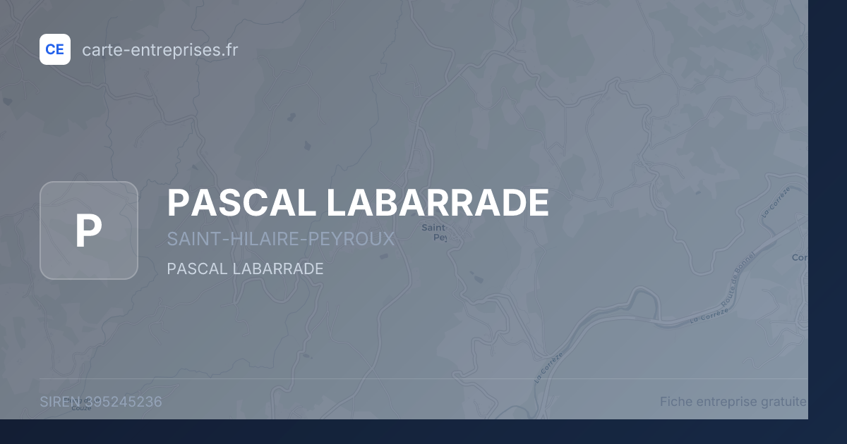 PASCAL LABARRADE — 395245236 — fiche entreprise
