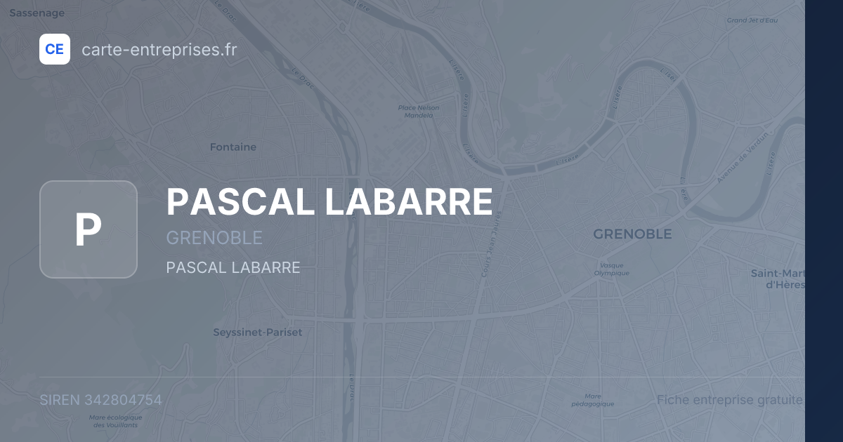 PASCAL LABARRE — 342804754 — fiche entreprise