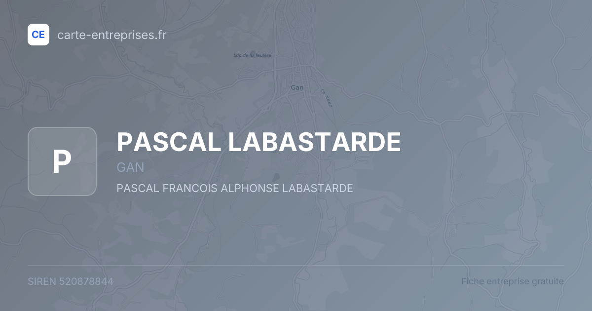 PASCAL LABASTARDE — 520878844 — fiche entreprise