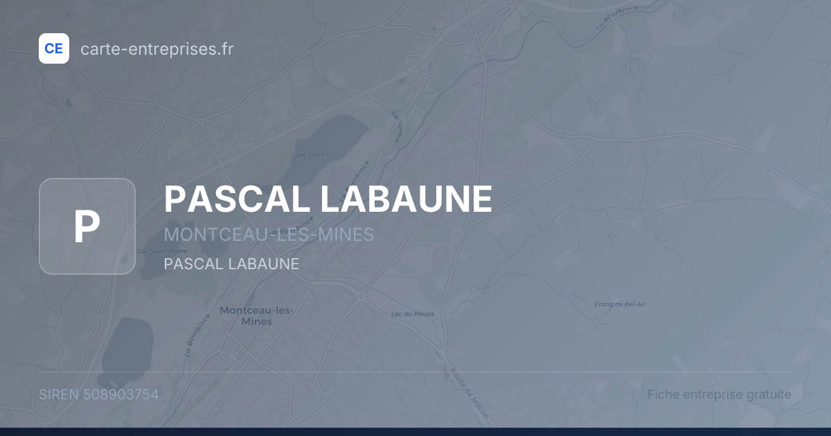 PASCAL LABAUNE — 508903754 — fiche entreprise